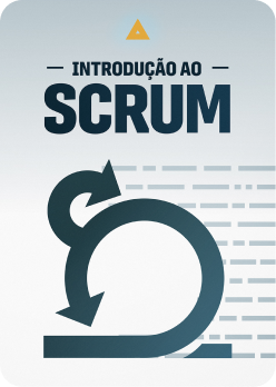 poster para o curso introdução ao scrum com a imagem de um ciclo em azul