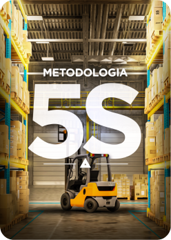 poster para o curso metodologia 5s com a imagem de um depósito