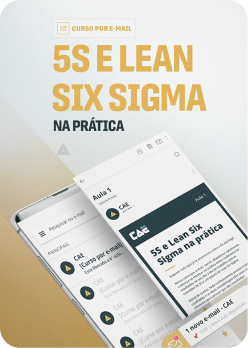 poster para o curso 5s por email com a imagem de um celular projetando um celular email