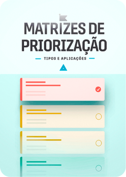 Poster para o curso matrizes de priorização tipos e aplicações com a imagem de uma tabela kanban