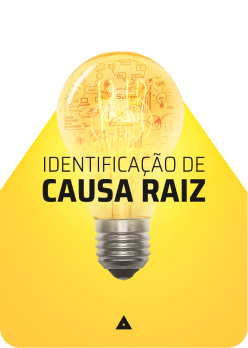 poster para o curso identificação de causa raiz com a imagem de uma lâmpada