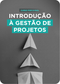 poster para o curso introdução a gestão de projetos com a imagem de três aviões de papel